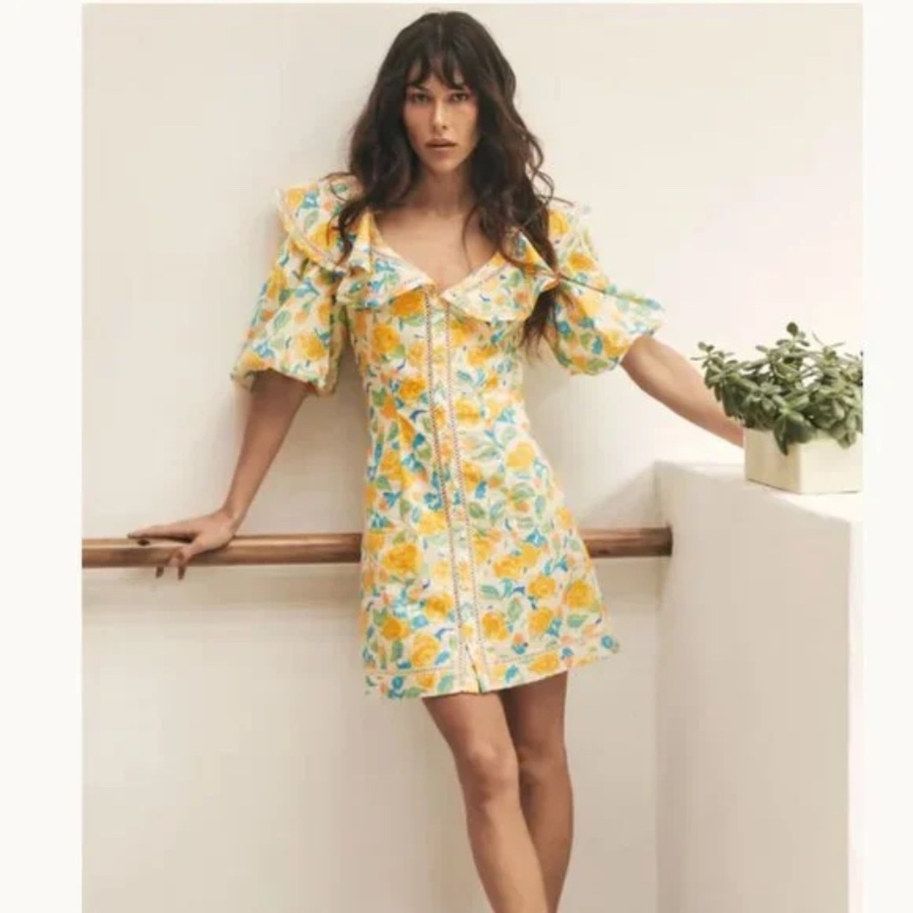 NWT Spell Islamorada Floral Collared Cotton Cocktail Dress Size XXL